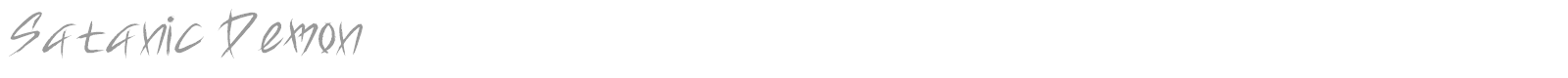 Satanic Demon font preview
